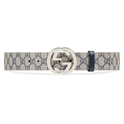 gucci supreme belt blue